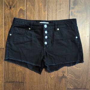 Forever 21 Black Jean Shorts - Frayed